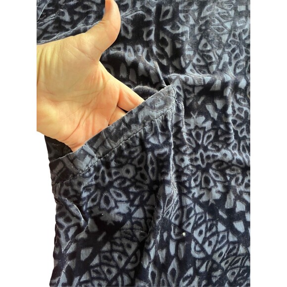 Free People Room of Shadows Velvet Burnout Shift Dress Womens XSBlue Ash - Picture 6 of 7